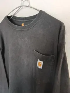 Carhartt ブラック ロンT　長袖　カーハート　　　 ポケットTシャツ