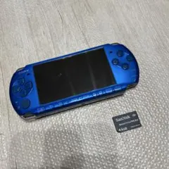 psp-3000 ブルー　本体　バッテリー　メモリースティック　ジャンク品