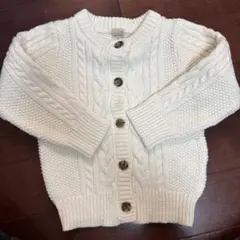 petit main ホワイト カーディガン Mサイズ