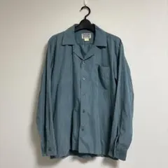 temptation オープンカラーシャツ　ブルー　開襟　ボックス