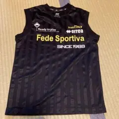 errea ブラックタンクトップ Fede Sportiva