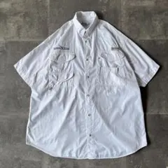 00s Columbia フィッシングシャツ 多ポケット XL 白 A254のサムネイル