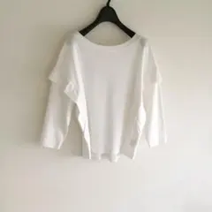 ADAM ET ROPE' アダムエロペ　レイヤードフレアースリーブTEE