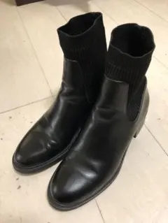 ZARA ソックスブーツ　リブブーツ
