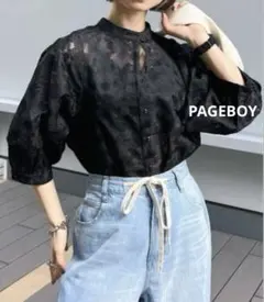 PAGEBOY フラワーオーガンジー2WAYブラウス ページボーイ