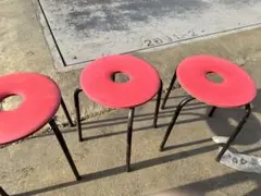 直接取引限定】チトセ カンティレバー スツール チェア 4脚 昭和レトロ