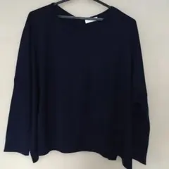 earth music＆ecology ネイビー Vネック ニット 長袖