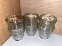 Morozoff モロゾフプリン容器 6個 ガラス ストライプタイプ