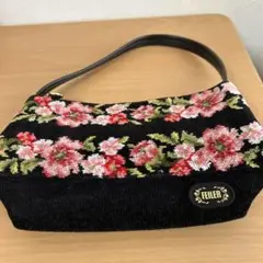 FELLER 花柄 ハンドバッグ 黒
