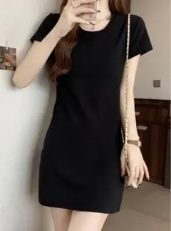 ブラック 黒 タイトワンピース ミニワンピース