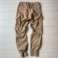 Dominate カーゴパンツ ジョガーパンツ リブ　裾ゴム ベージュ XL