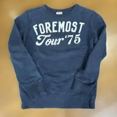 デニムダンガリー 背面落書き トレーナー ★140