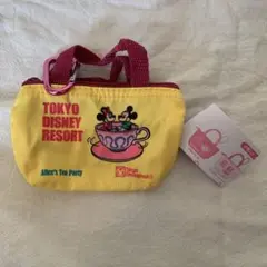 ミニポーチ　カラビナ付き　ティーパーティー　ディズニーリゾート　カプセルトイ