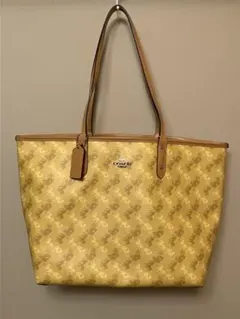 【美品•午年•開運カラー】COACH トートバッグ 黄 リバーシブル