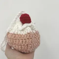 ハンドメイド 手編み 巾着袋