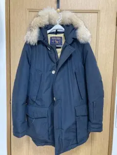 ソフネットWOOLRICH コラボ　ネイビーダウンジャケット　ファー　サイズM