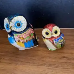 フクロウ　ジュエリーBOX フクロウ置き物 インテリア