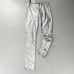 新品タグ付 ZARATRAFALUC メタリックシルバーパンツ サイバースタイルのサムネイル