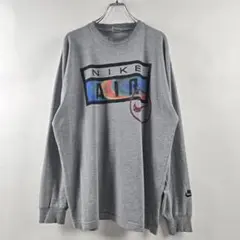 90s銀タグ ナイキエアーグラフィックプリントロングスリーブTシャツ XLグレーのサムネイル