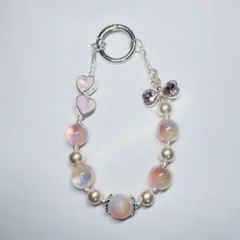 ハートと蝶のデザイン ストラップ