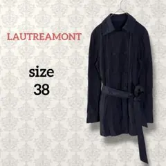 ロートレアモン【38】ダブルブレストトレンチコート ベルト付き ネイビー系 無地