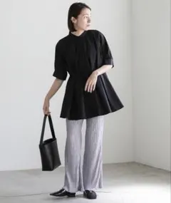 select MOCA スタンドカラーウエストタックシャツ