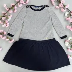 【美品】バーバリーブルーレーベル ドッキングワンピース 38 M チェック 綿