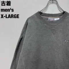 古着 90's reebok リーボック スウェット 刺繍ロゴ グレー XLのサムネイル