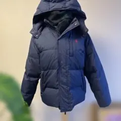 POLO RALPH LAUREN ネイビー フードキッズダウンコート150cm