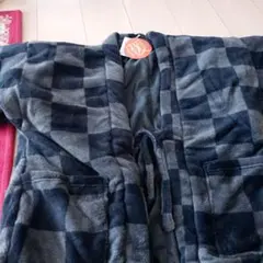 メンズチェック柄 どてら M~Lサイズ
