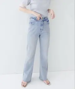 natural couture セルフカットストレートデニムフレアパンツのサムネイル