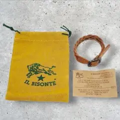 中古【 IL BISONTE 】 イルビゾンテ 良革レザーブレスレット ブラウン