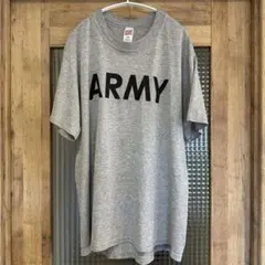 アメリカ製 Soffe ARMY Tシャツ 杢グレー 丸胴　シングルステッチ