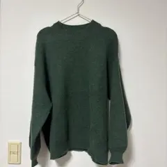 グリーン オーバーサイズ ニットセーター