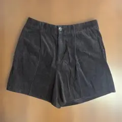 GU コーデュロイ ショートパンツ ダークブラウン