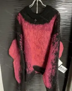 Y2k salmon pink black knit grunge opium