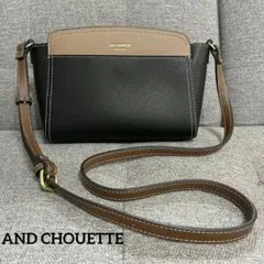 【美品】&chouette ショルダーバッグ ブラック/ベージュ