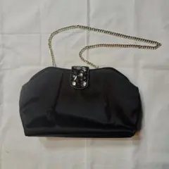 未使用品★Lapuis ラピュイ パーティーバッグ ビジュー サテン 2WAY