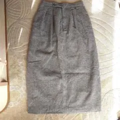 グレー タイトスカート ウール混合　BEAUTY＆YOUTH