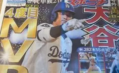 大谷翔平 号外 MVP スポニチ