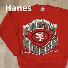 90s USA製 Hanes SF49ERS プリント　トレーナー