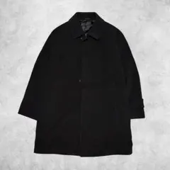 【古着】Balestrino ブラック ステンカラーコート ロング丈 L 希少