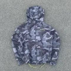 00s Columbia nylon jacket ドット＆カモ ダブルジップ