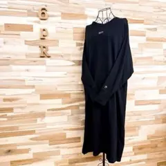 【ニューエラ×高橋愛】限定コラボ ロング スウェット ワンピース 黒ブラック×白