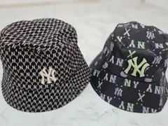 NYロゴ バケットハット 59cm 57cm セットMLBkorea