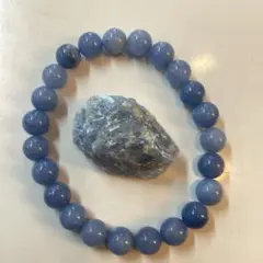 天然石 青色 ビーズブレスレット