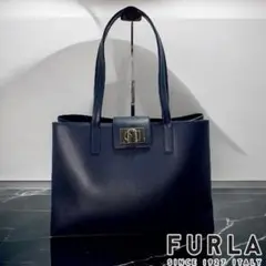 ✨正規品＆極美品‼️✨ フルラ 1927 トートバッグＬ ネイビー Ａ４収納可