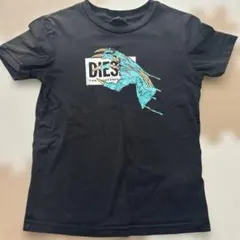 DIESEL ブラック Tシャツ グラフィックプリント