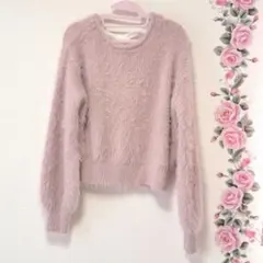 くすみピンク ニット