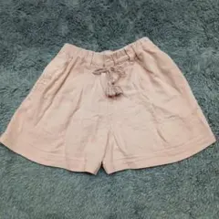 【ブランシェス】パナマ織りショートパンツ　ピンク